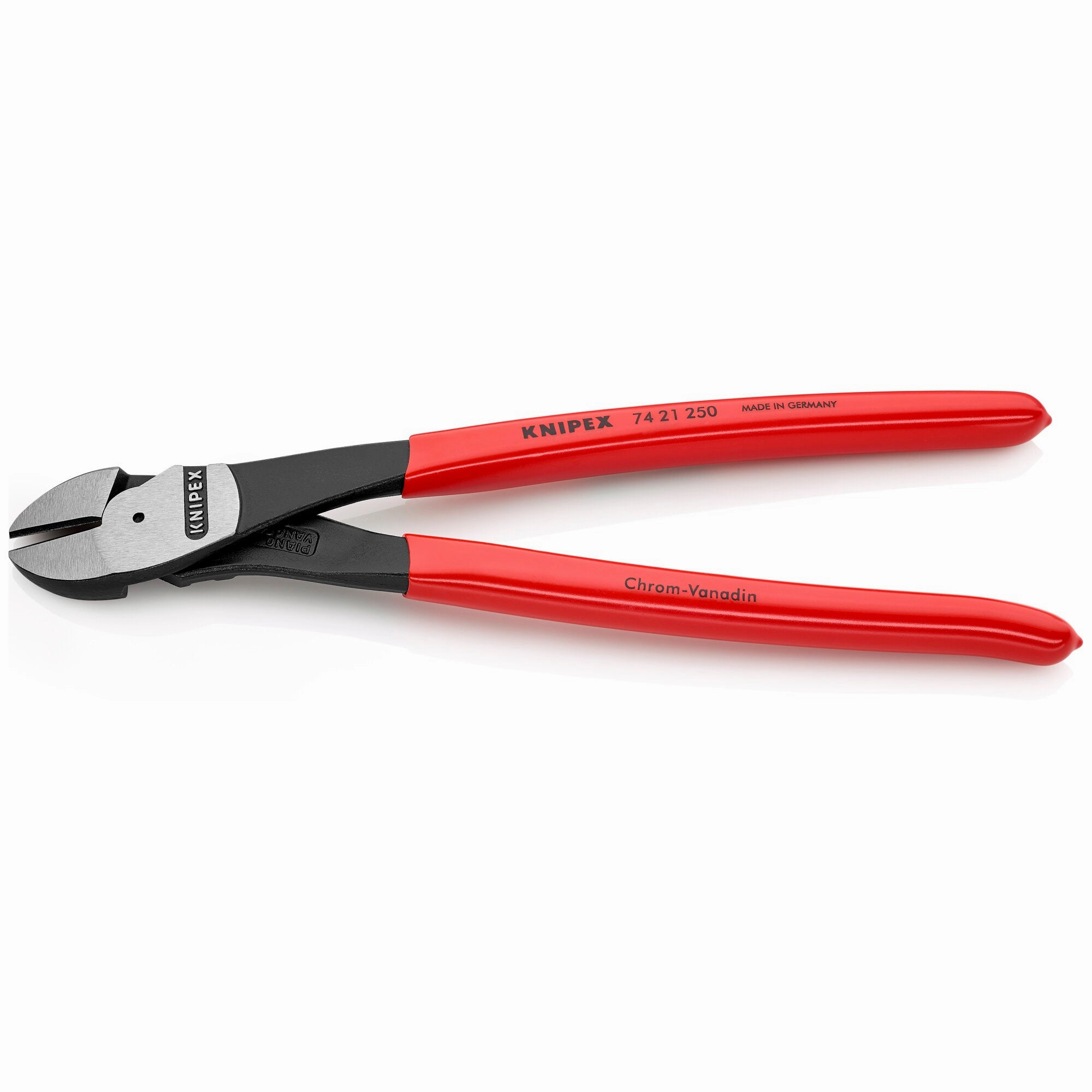 Knipex 74 21 250 10" High Leverage 12 Angled Diagonal Cutters
