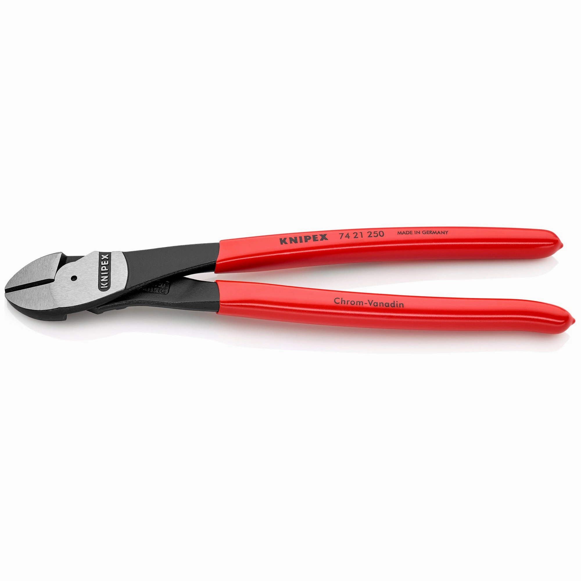 Knipex 74 21 250 10" High Leverage 12 Angled Diagonal Cutters