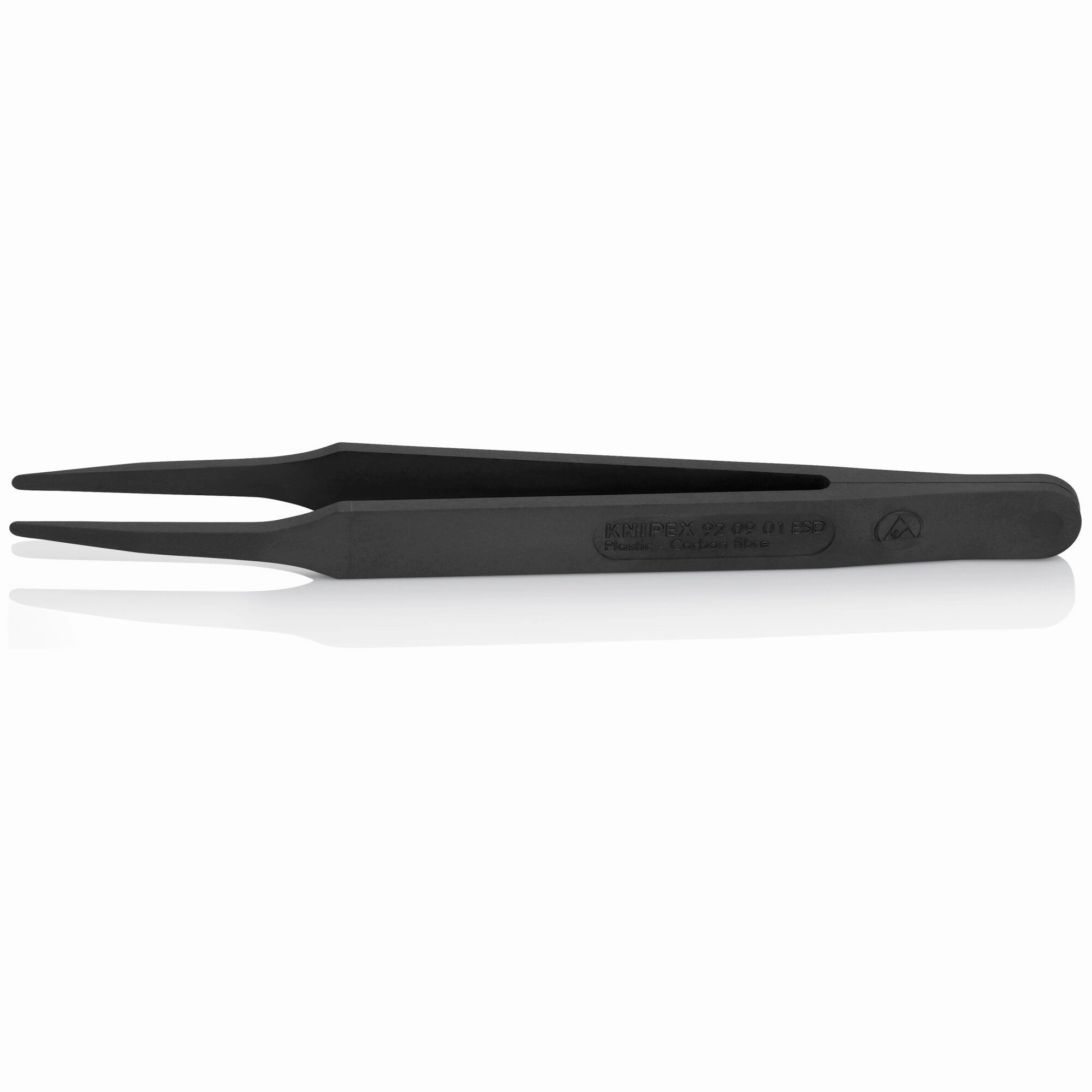 Knipex 92 09 01 ESD 4 1/2" Plastic Gripping Tweezers-Blunt Tips-ESD
