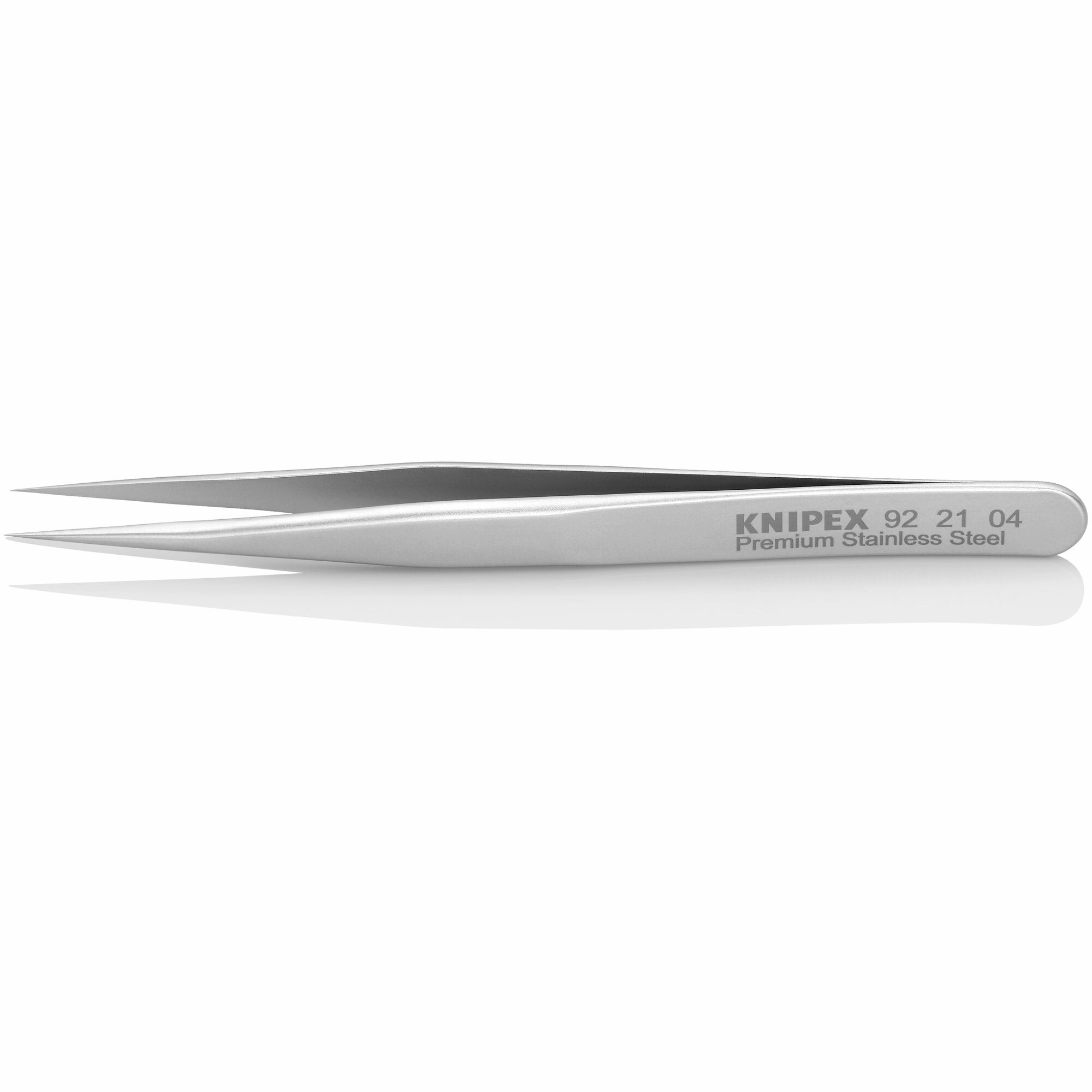 Knipex 92 21 04 3 1/2" Premium Stainless Steel Gripping Tweezers-Needle-Point Tips