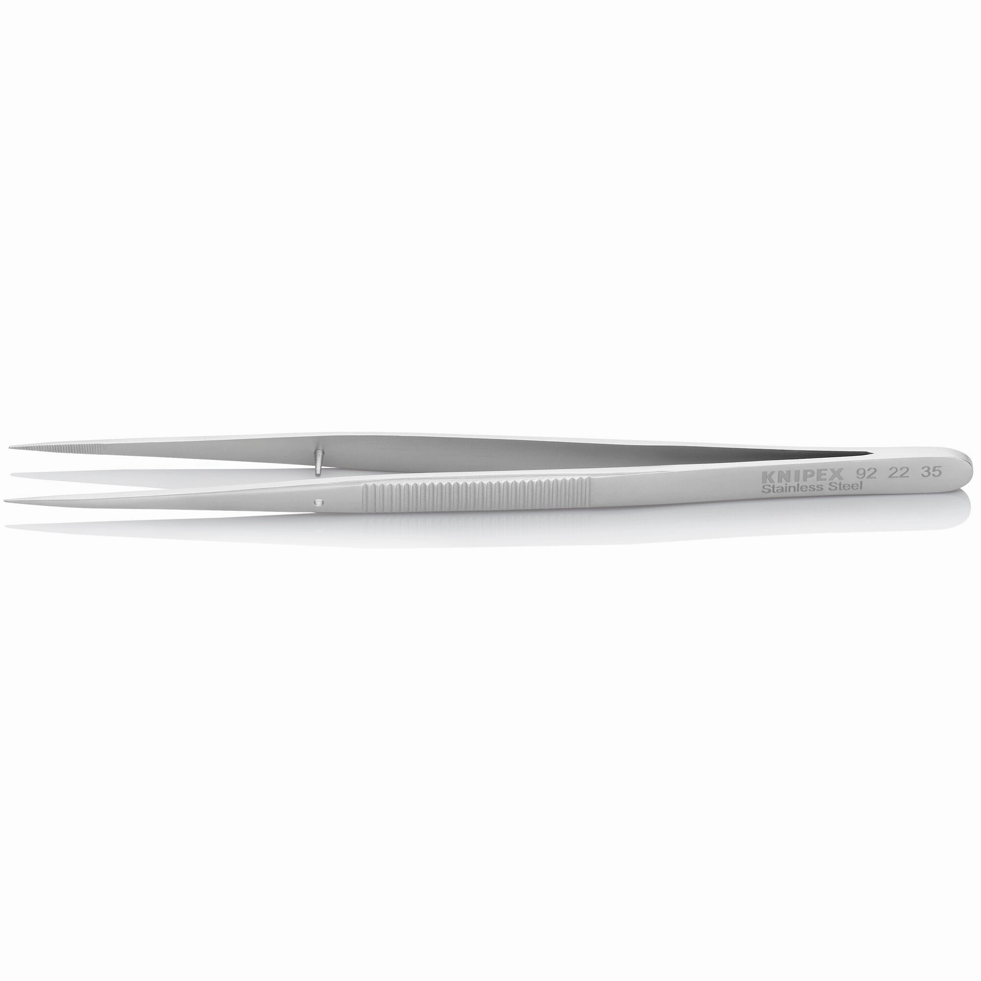 Knipex 92 22 35 6" Stainless Steel Gripping Tweezers-Pointed Tips