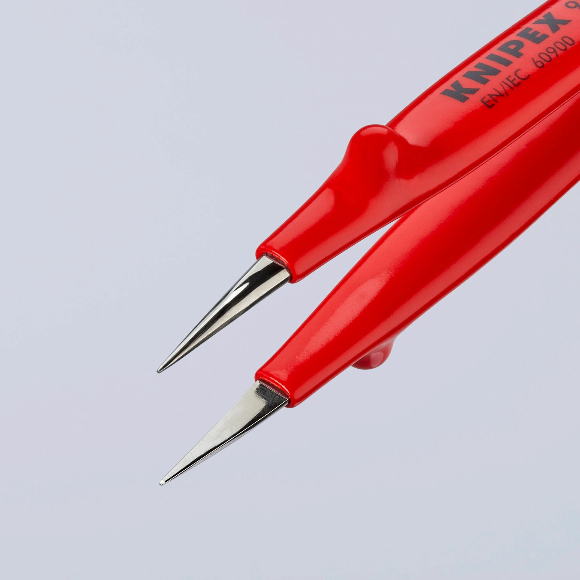 Knipex 92 27 61 5 1/4" Stainless Steel Gripping Tweezers-Pointed Tips-1000V Insulated