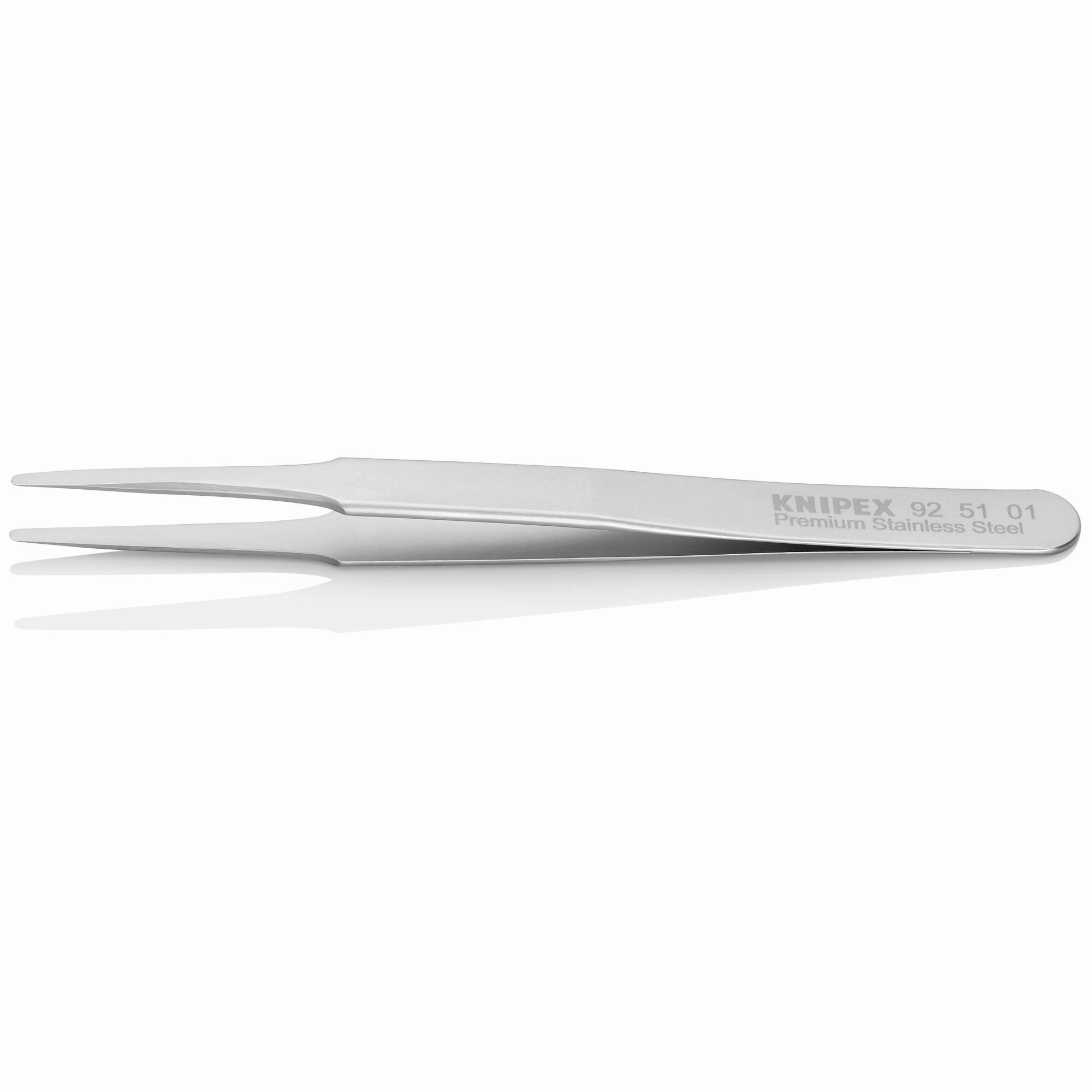 Knipex 92 51 01 4 3/4" Premium Stainless Steel Gripping Tweezers-Blunt Tips