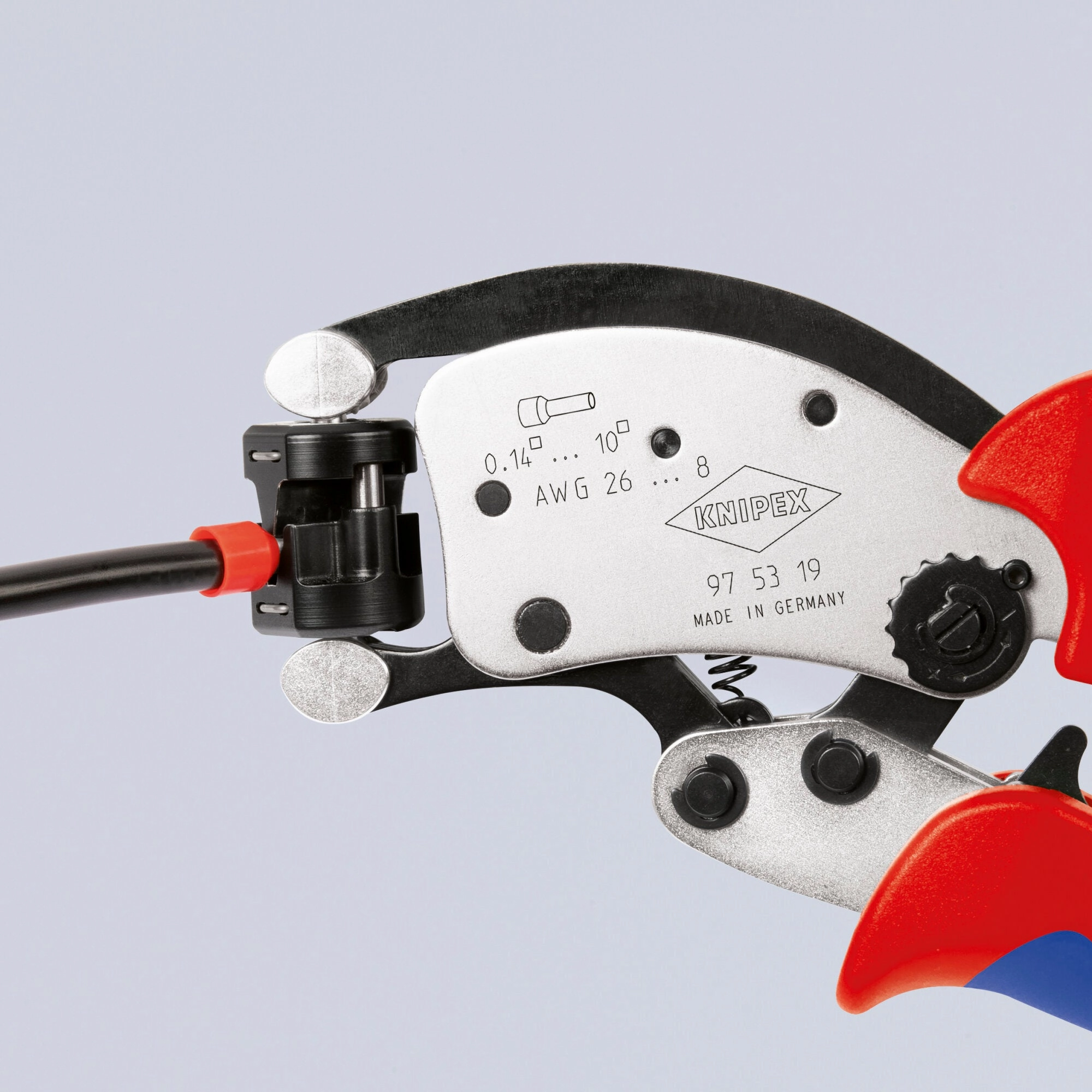 Knipex 97 53 19 8" KNIPEX Twistor T Self-Adjusting Crimping Pliers for Wire Ferrules