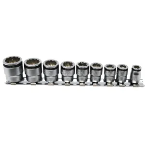 Ko-ken RS2455AS/9  1/4 Sq. Dr. 12 point Nut Socket Set 7/32 - 9/16 - 9 pieces