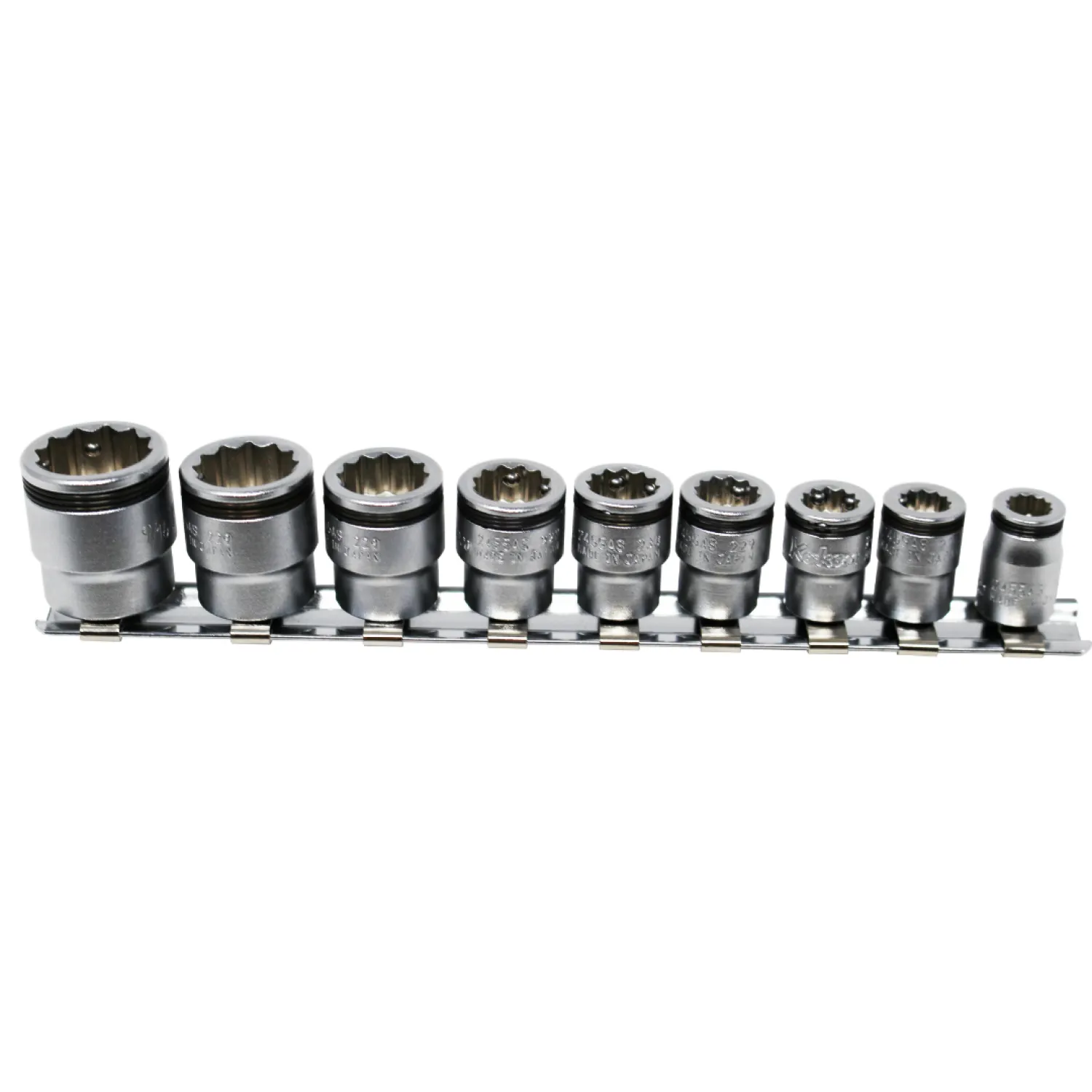 Ko-ken RS2455AS/9  1/4 Sq. Dr. 12 point Nut Socket Set 7/32 - 9/16 - 9 pieces