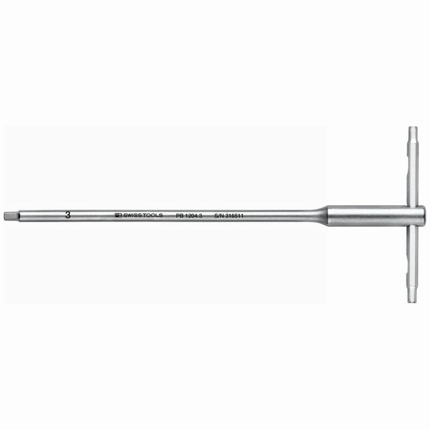 PB Swiss PB 1204.3 Hex Screwdriver with Sliding T-Handle, 3 mm, 155 mm