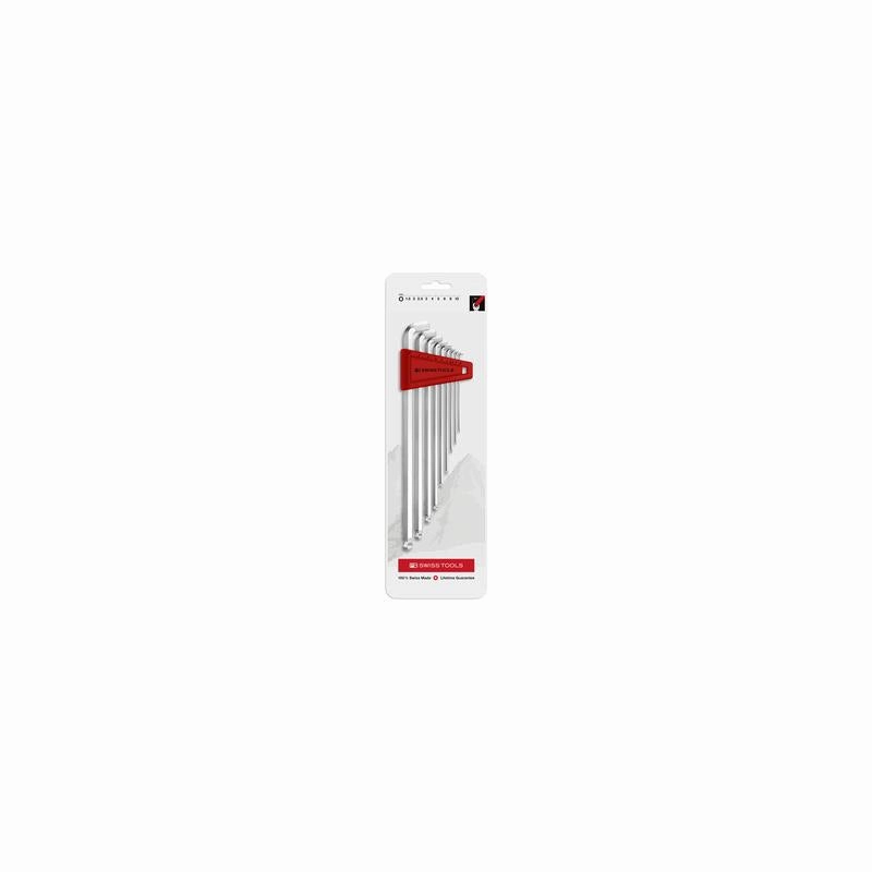 PB Swiss PB 2212.LH-10 CN Ballpoint Hex Key L- Wrenches for Hexagon Socket Screws, Long