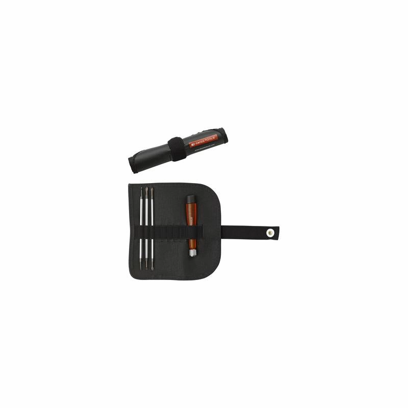 PB Swiss PB 510 Screwdrivers, Set with Telescopic Handle and Duplex Interchangeable Blades in a Compact Roll-up case