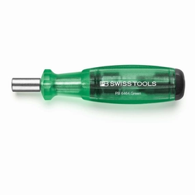 PB Swiss PB 6464.Green Bit Holding Screwdriver with Magazine, Slotted, Phillips, TORX, 9 Pcs