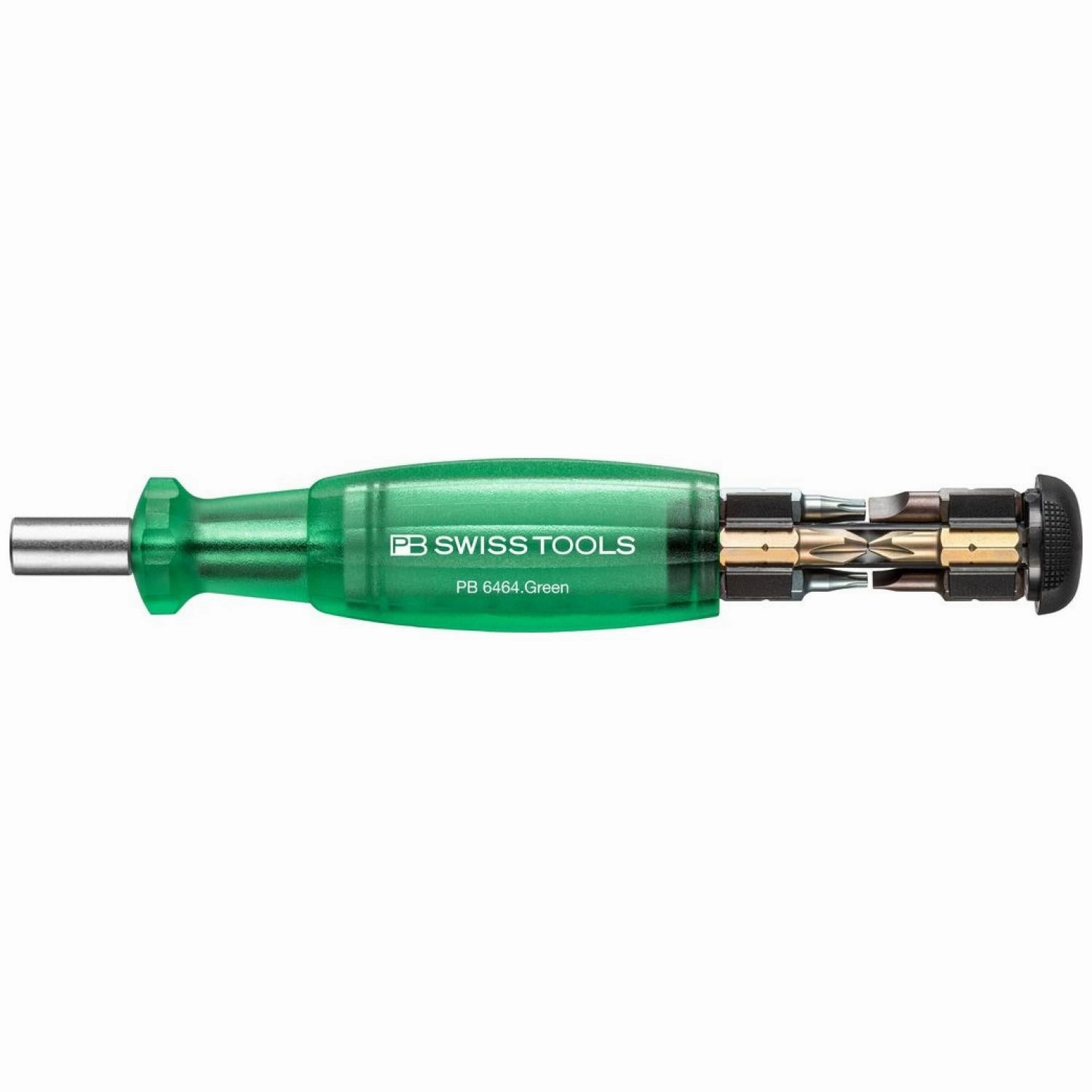 PB Swiss PB 6464.Green Bit Holding Screwdriver with Magazine, Slotted, Phillips, TORX, 9 Pcs