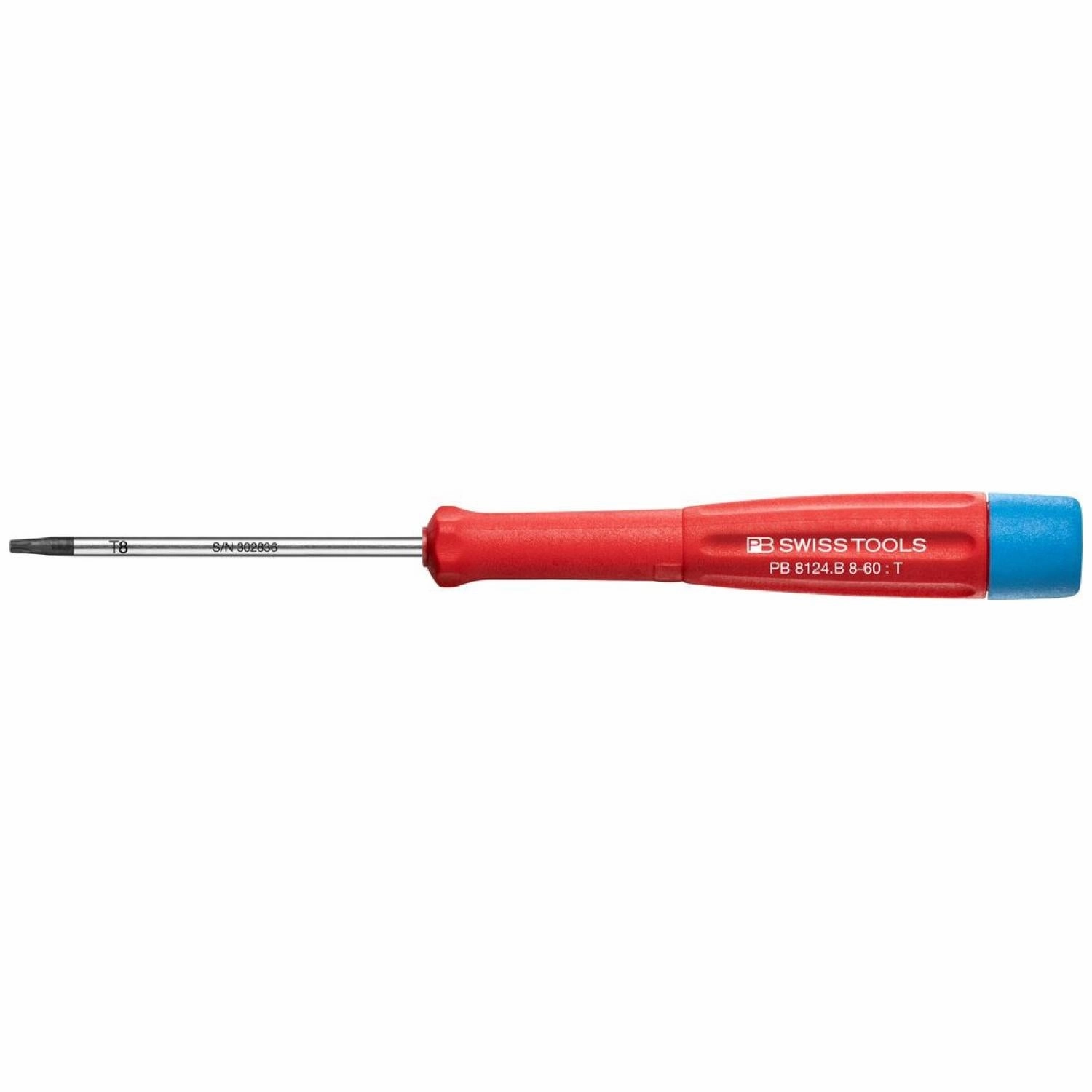 PB Swiss PB 8124.B 8-60 Electronics Screwdriver for TORX Screws T8, L - 153 mm