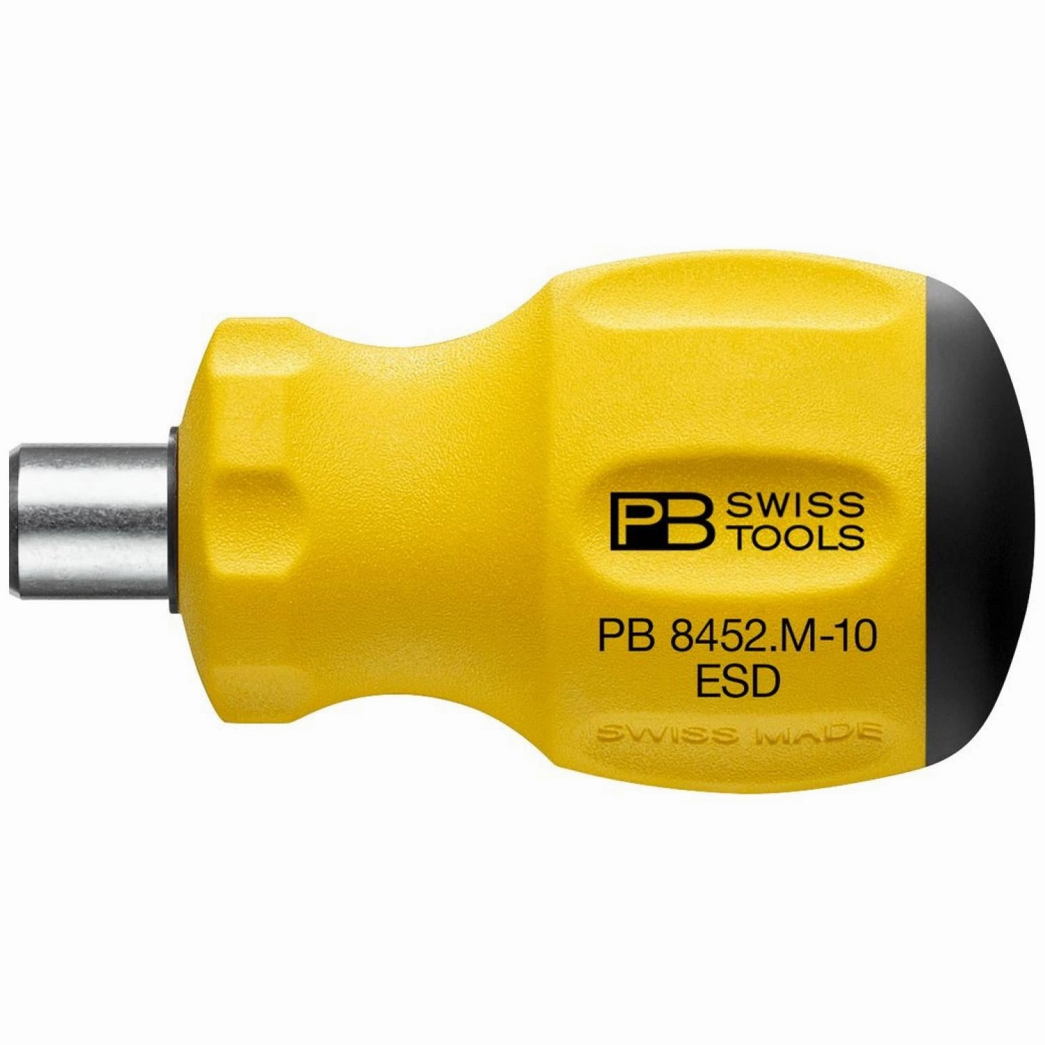 PB Swiss PB 8452.10-10 M ESD Swiss Grip Stubby Bit Holder with Magnet, L - 65 mm