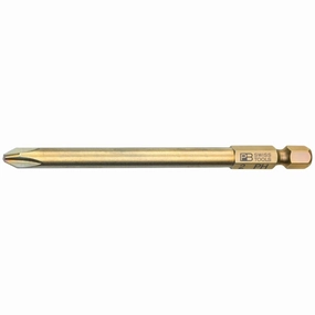PB Swiss PB E6L.190/2 Long Blade Precision Bits for Phillips Screws, S - PH2 x 95mm