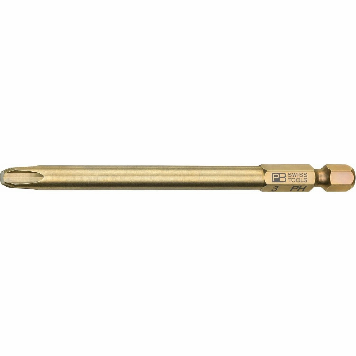 PB Swiss PB E6L.190/3 Long Blade Precision Bits For Phillips Screws, S - PH3