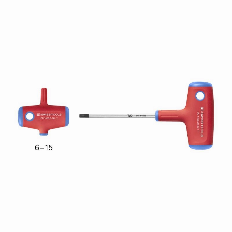 PB Swiss Tools PB 1406.20-80 Cross-Handle Screwdrivers, TORX T20