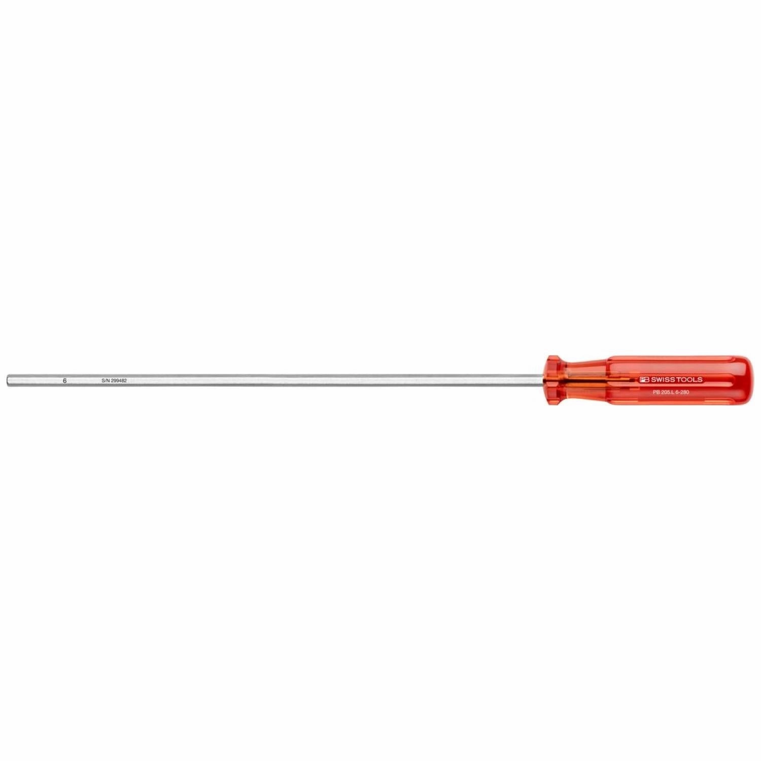 PB Swiss Tools PB 205.L 6-280 Hexagon Classic Screwdrivers, 6mm x 280mm
