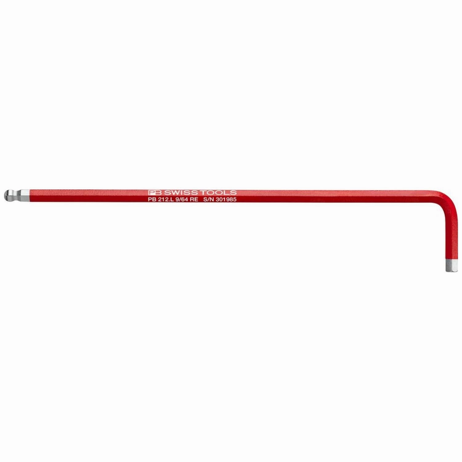 PB Swiss Tools PB 212Z.L 9/64 RE RainBow key L-wrenches, long, with ball point, PB 212Z.L 9/64 RE