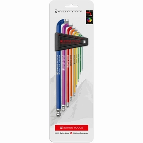 PB Swiss Tools PB 2222.LH-10 RB CN RainBow 90100 key L-Wrenches, Set, Hex 1.5-10 mm