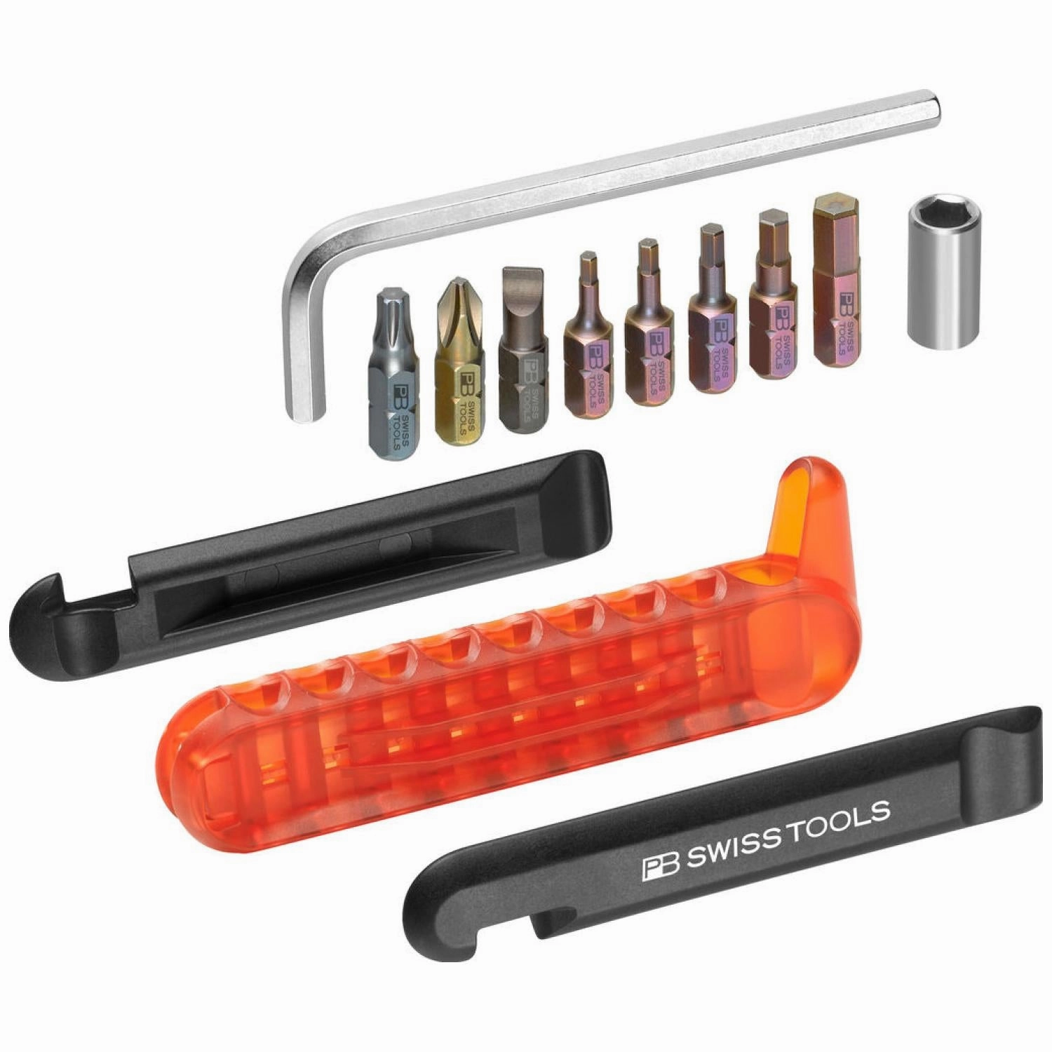 PB Swiss Tools PB 470.Red BikeTool: Pocket Tool With 9 Screwdriving Tools