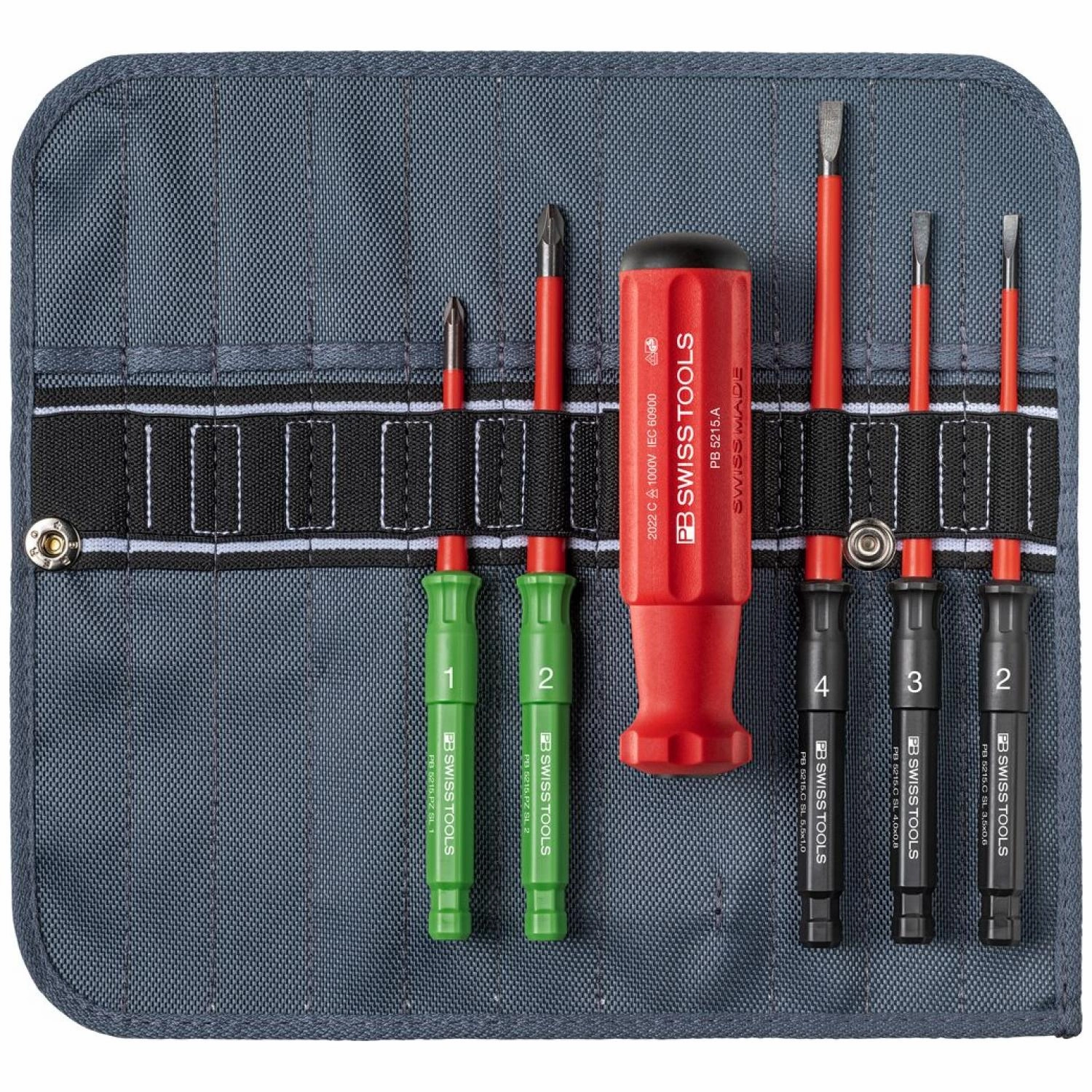 PB Swiss Tools PB 5215.SU Classic VDE Slim Screwdriver Set