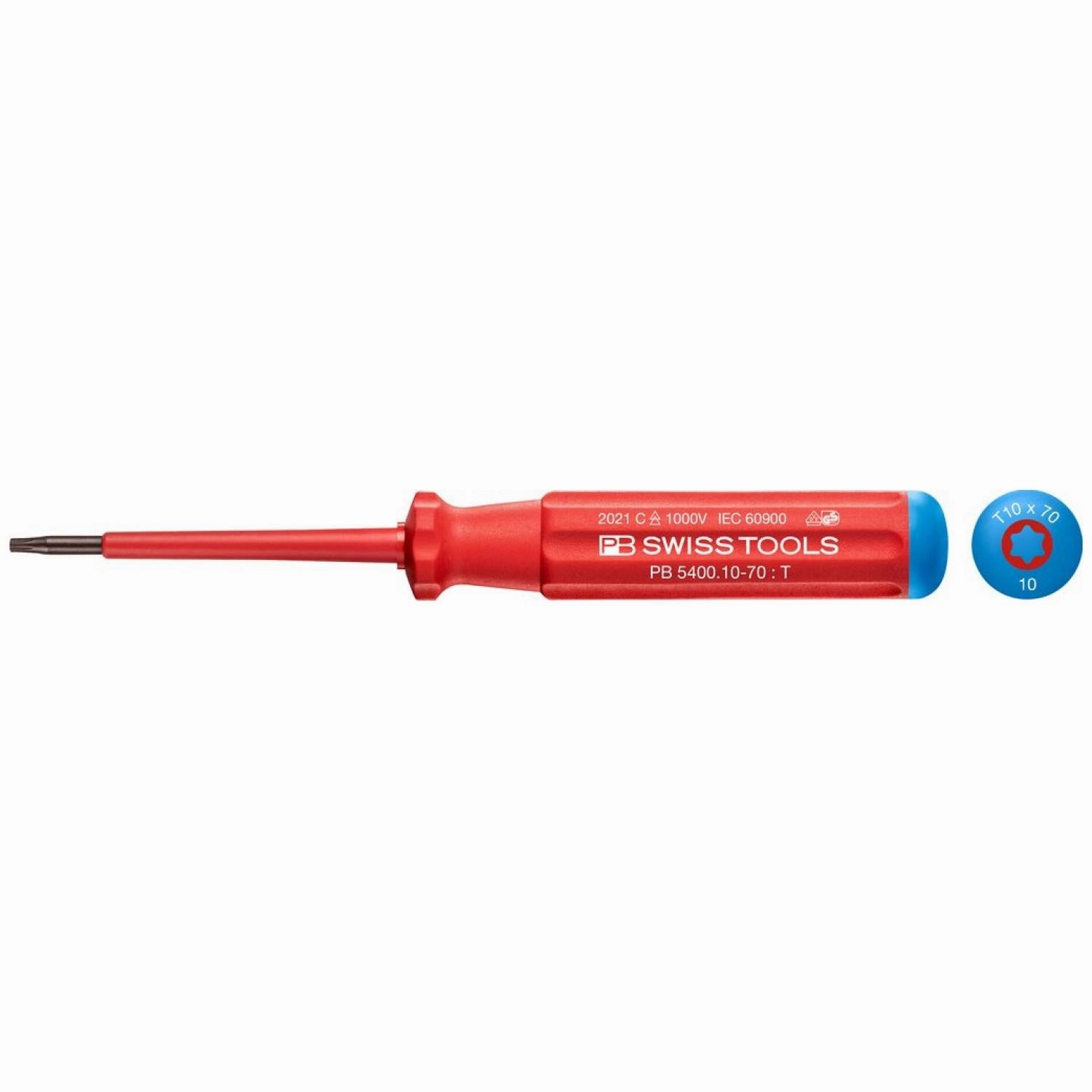 PB Swiss Tools PB 5400.10-70 Classic VDE screwdriver, TORX , Size 10