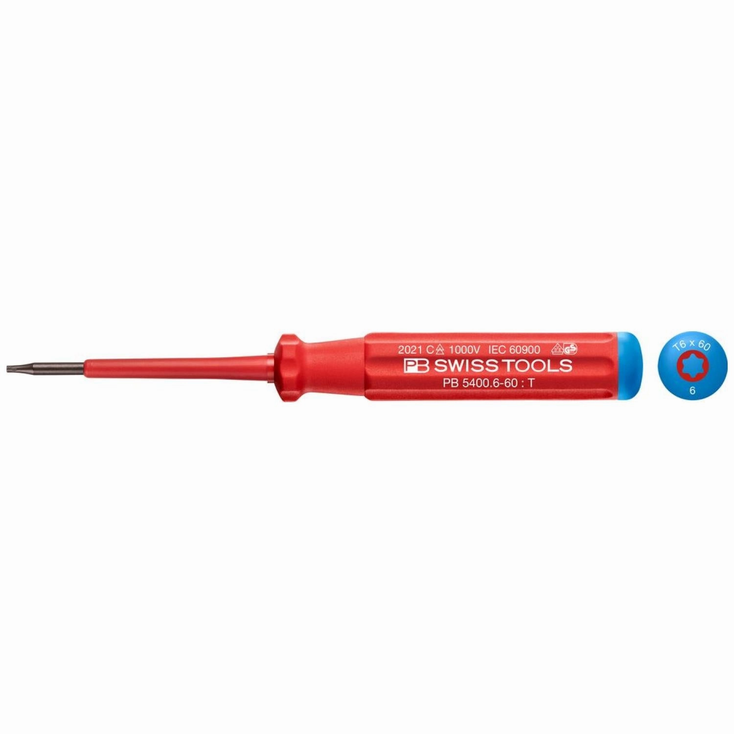 PB Swiss Tools PB 5400.6-60 Classic VDE screwdriver, TORX , Size 6