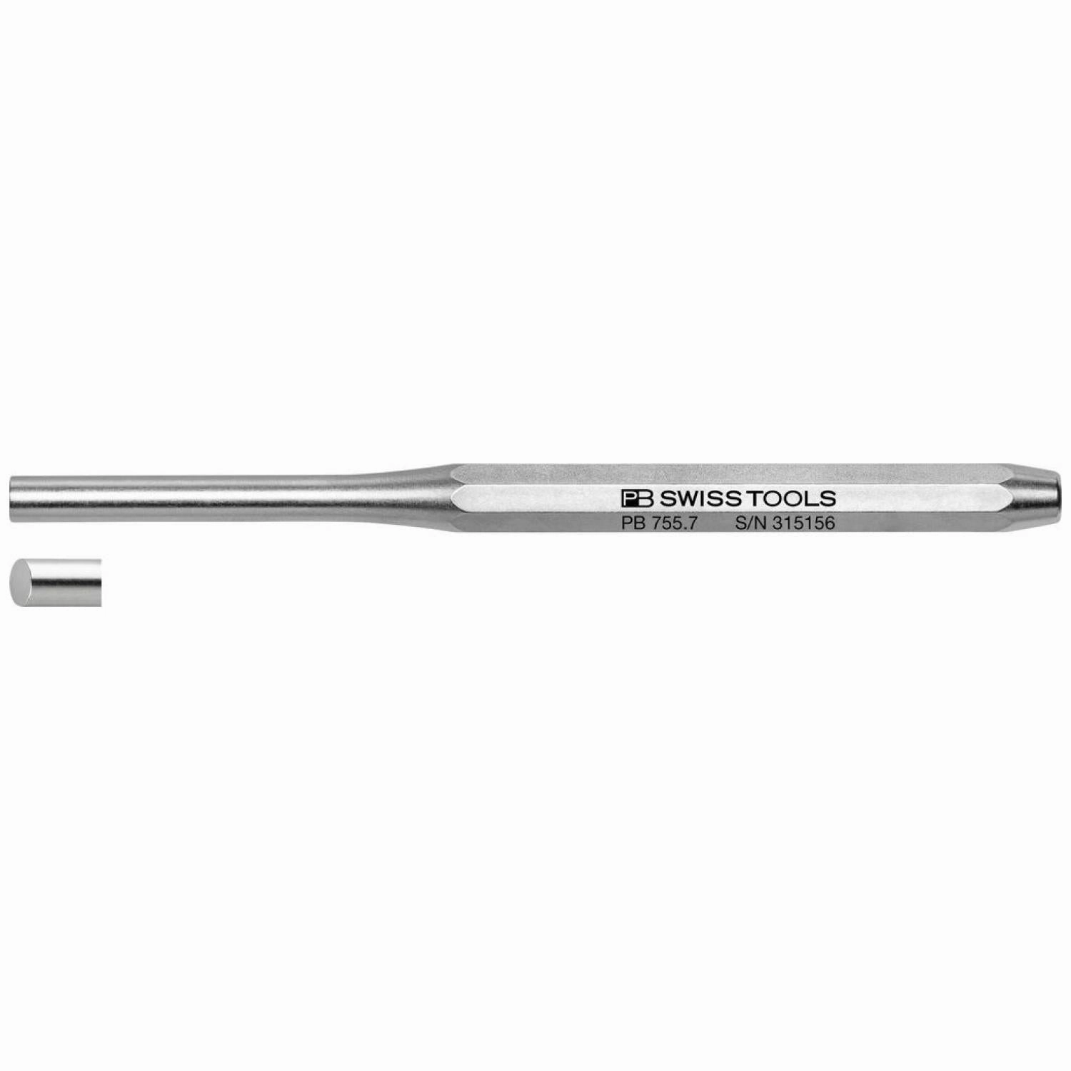 PB Swiss Tools PB 755.7 Parallel Pin Punches, Octagonal, 7 mm