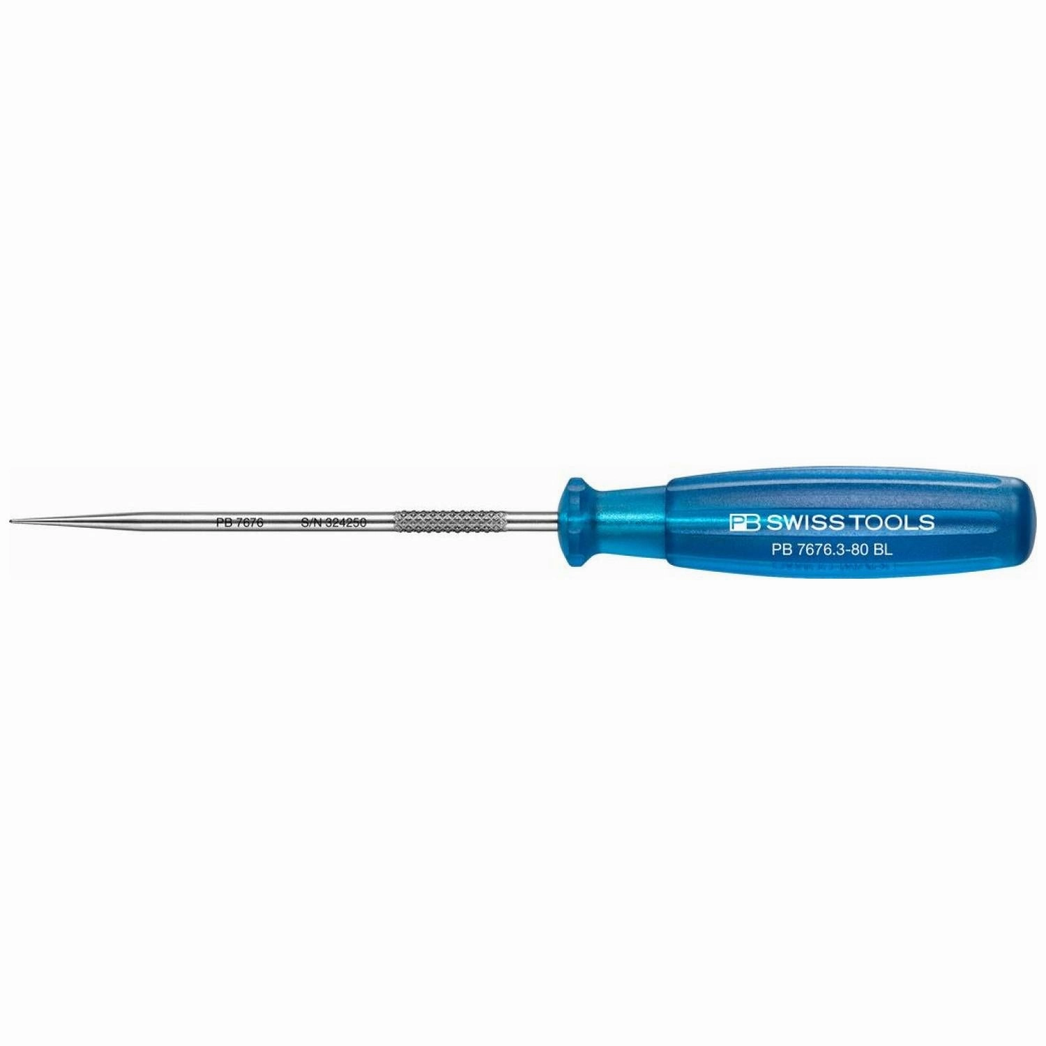 PB Swiss Tools PB 7676.3-80 BL Tip PickTool with Multicraft Handle, Straight, 80mm