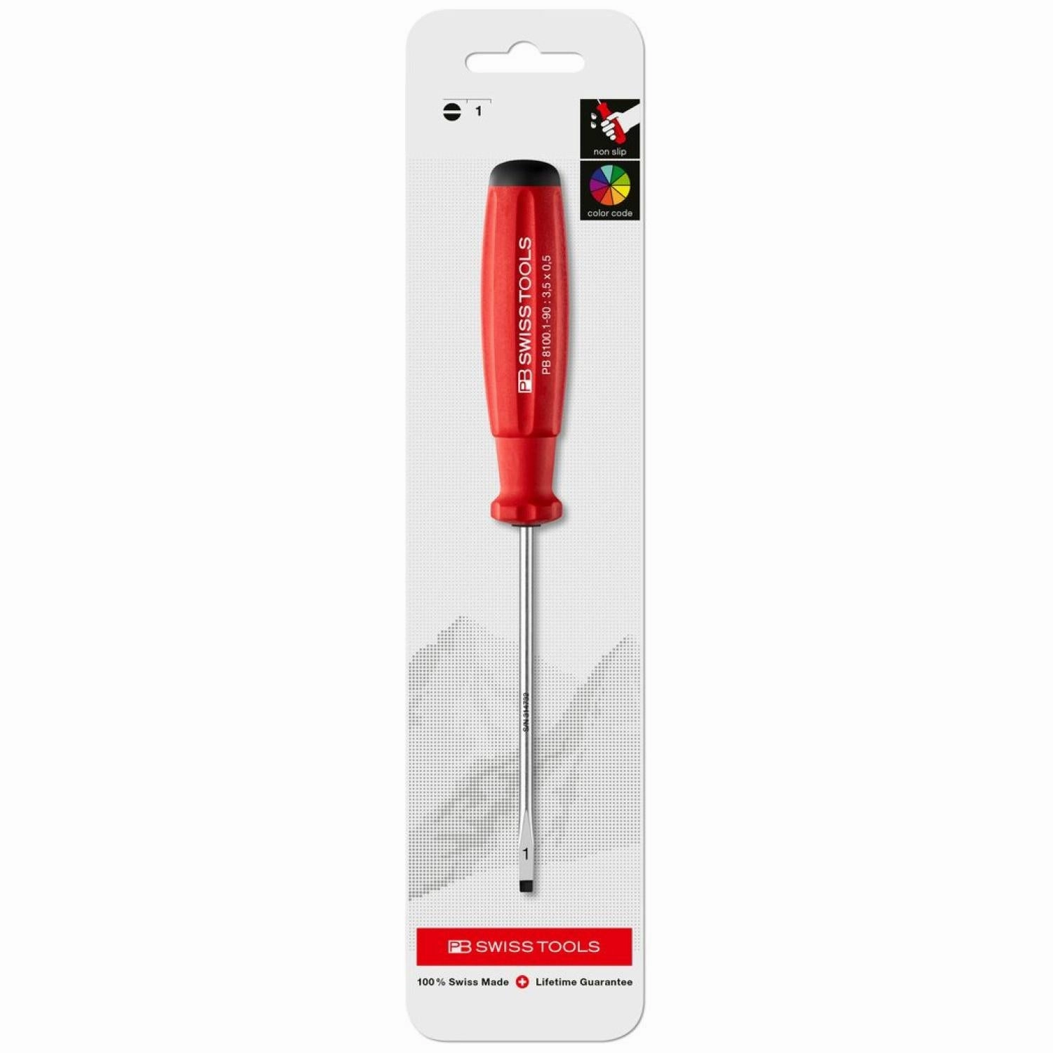 PB Swiss Tools PB 8100.1-90 SwissGrip Screwdrivers 3.5 mm