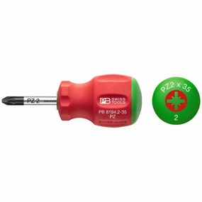 PB Swiss Tools PB 8194.2-35 Swiss Grip Stubby Screwdrivers 2 mm