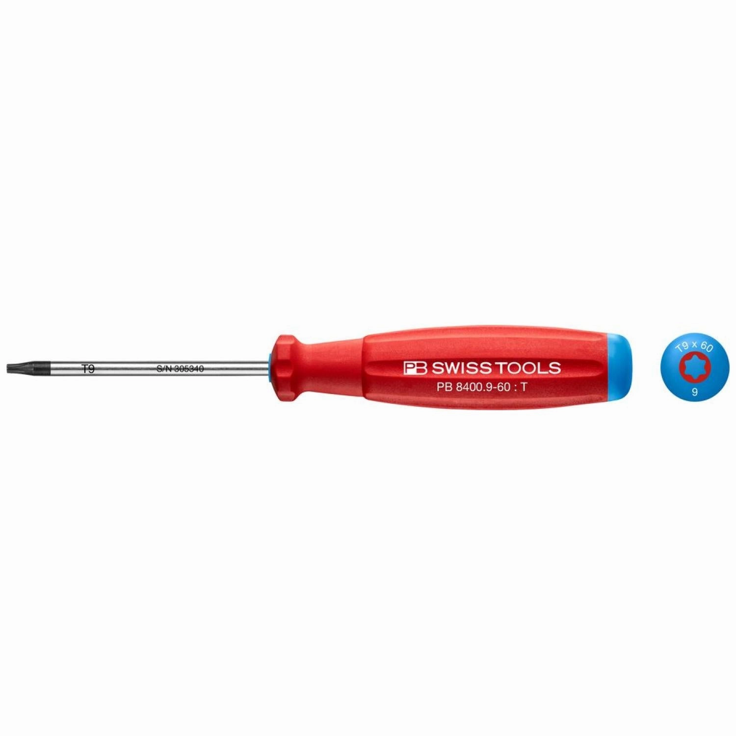 PB Swiss Tools PB 8400.9-60 SwissGrip Screwdrivers, TORX T9