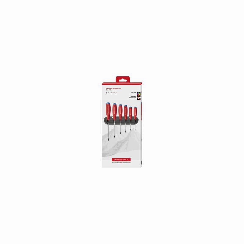 PB Swiss Tools PB 8440.CBB SwissGrip Screwdriver Set, TORX, 6 pcs w/ Wall Mount