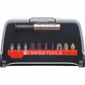 PB Swiss Tools PB C6.985 PrecisionBit, Design C 6.3 (1/4), Set in BitCase, with Belt-Clip