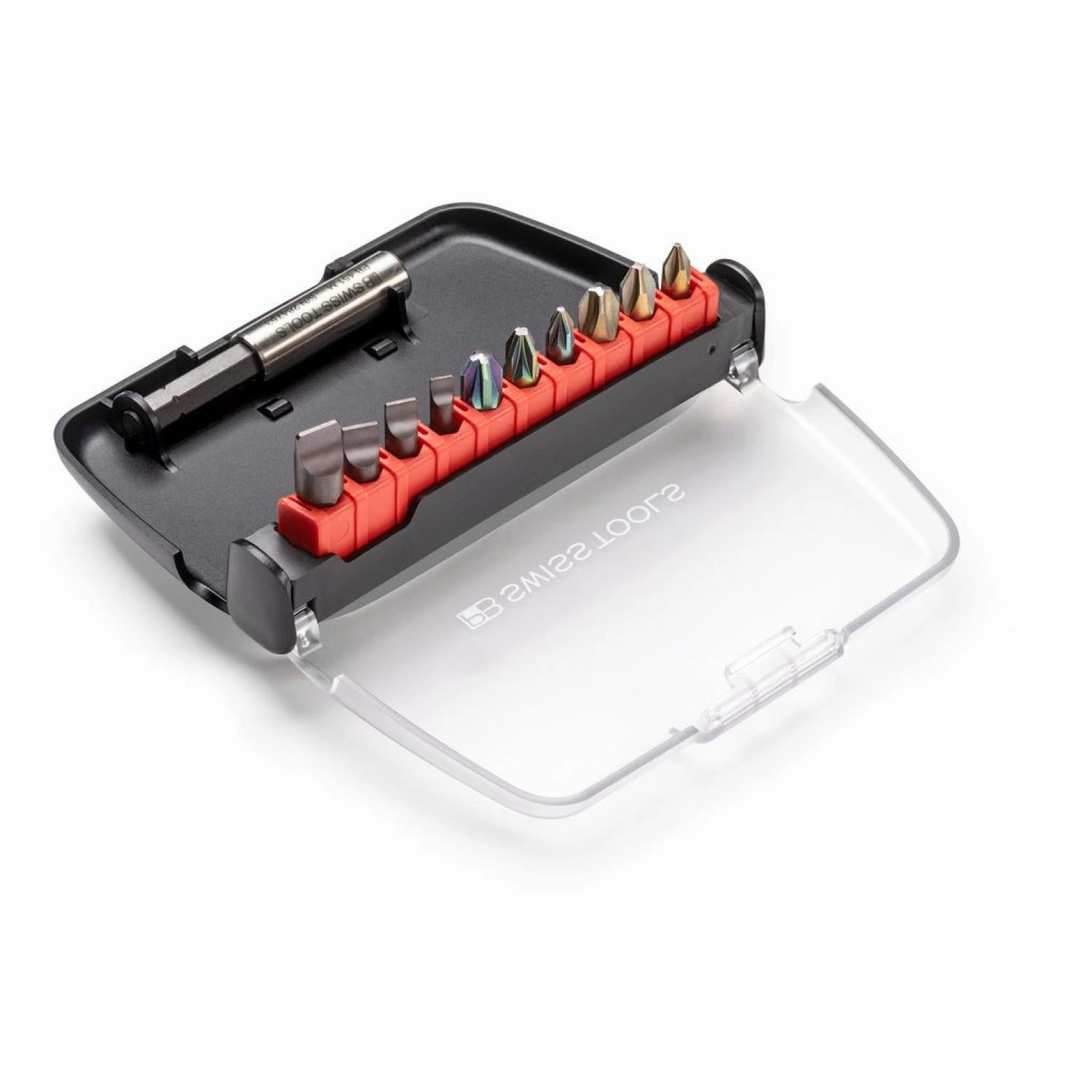 PB Swiss Tools PB C6.986 PrecisionBit, Design C 6.3 (1/4), Set in BitCase, with Belt-Clip
