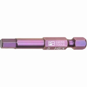 PB Swiss Tools PB E6.210/5 PrecisionBit for Hex Screws, Hex, 5mm x 50mm