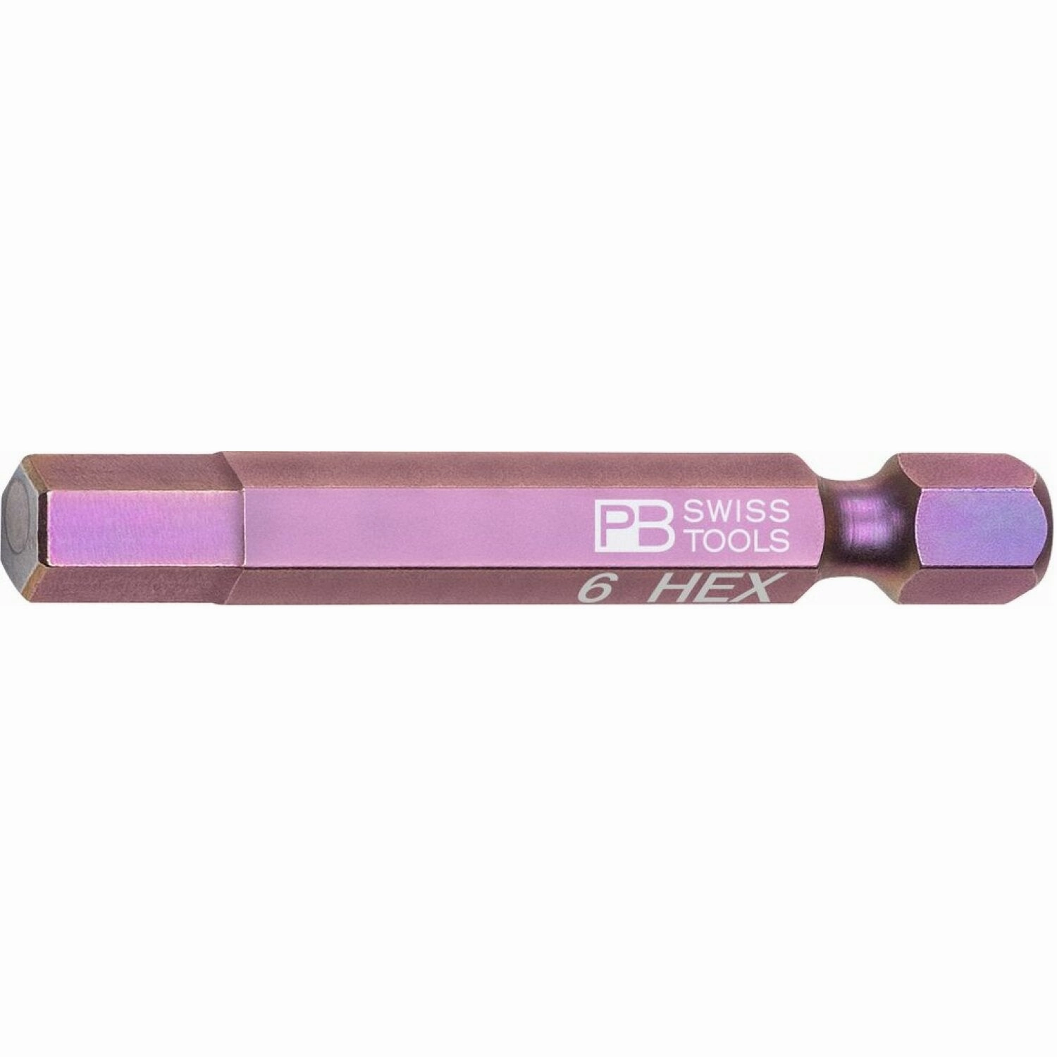 PB Swiss Tools PB E6.210/6 PrecisionBit for Hex Screws, Hex, 6mm x 50mm