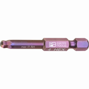 PB Swiss Tools PB E6.212/4 Precisionbit, Shape E 6.3 (1/4), With Ball End