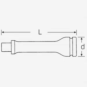 Stahlwille 33010003 509IMP Extension, 1/2 Inch Drive Square