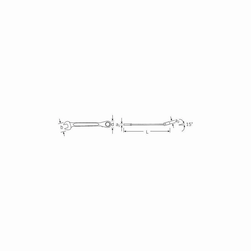 STAHLWILLE 41172121 RATCHETING COMBINATION WRENCH OPEN-RATCH