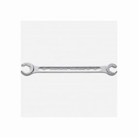 Stahlwille 41483640 24a Double ended open ring Bi-hex Flare Nut Spanner, angled