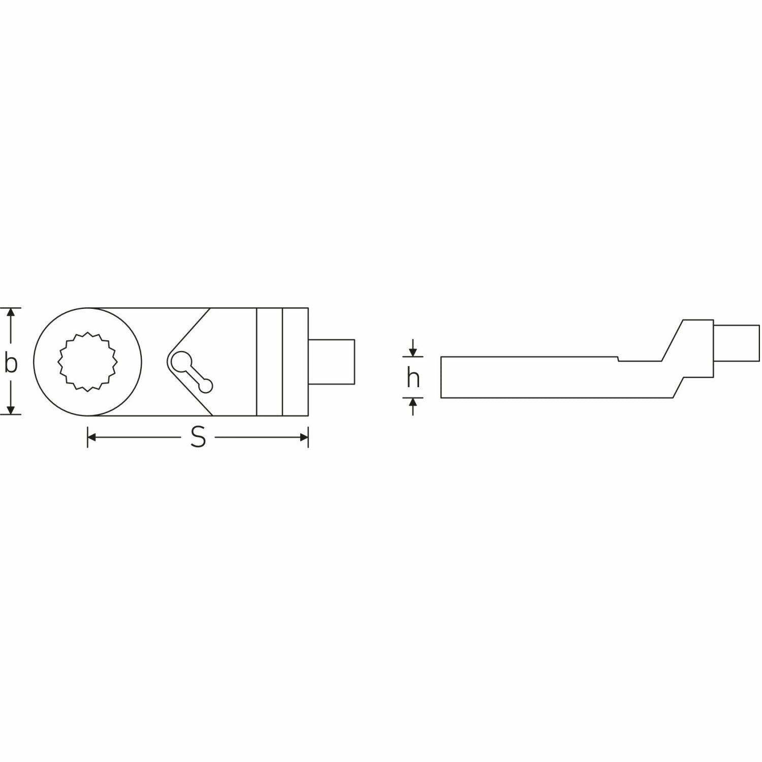 Stahlwille 58170117 Ring ratchet insert adapter