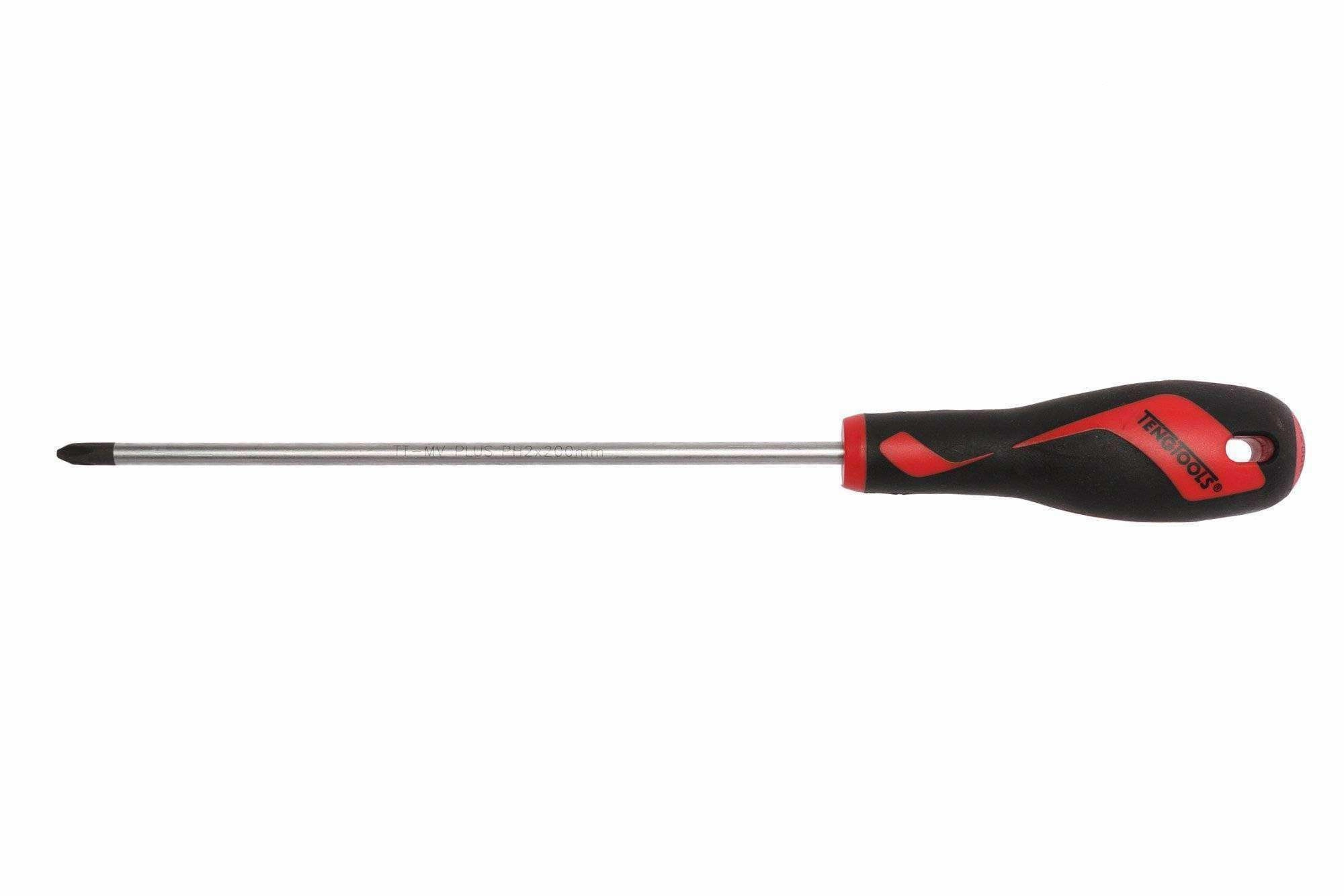 Teng Tools PH2 x 7.9 Inch/200mm Head Phillips Screwdriver   Ergonomic, Comfortable Handle - MD948N2