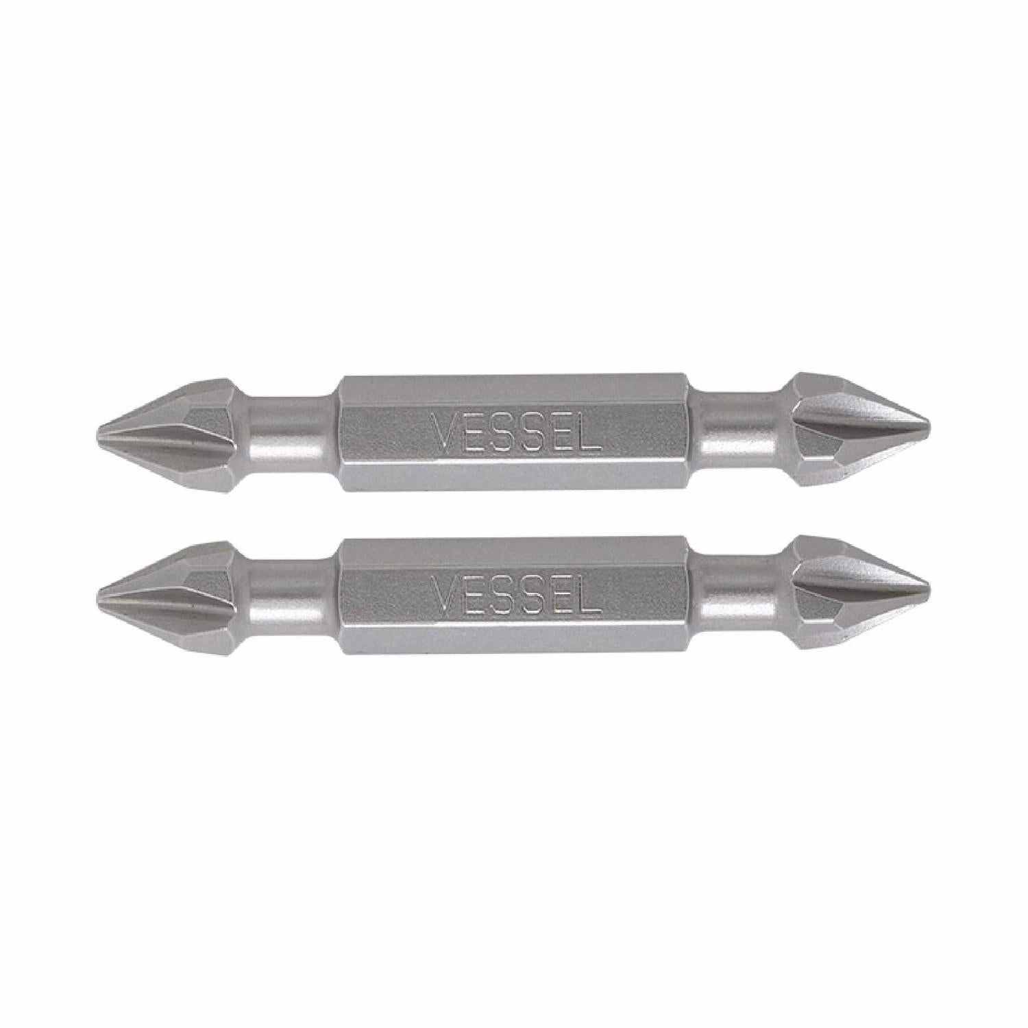 Vessel Tools DEPH1PH150P2 Neck Torsion Double-Ended Power Bits, PH1 x PH1 x 50 mm, 2 Pc.