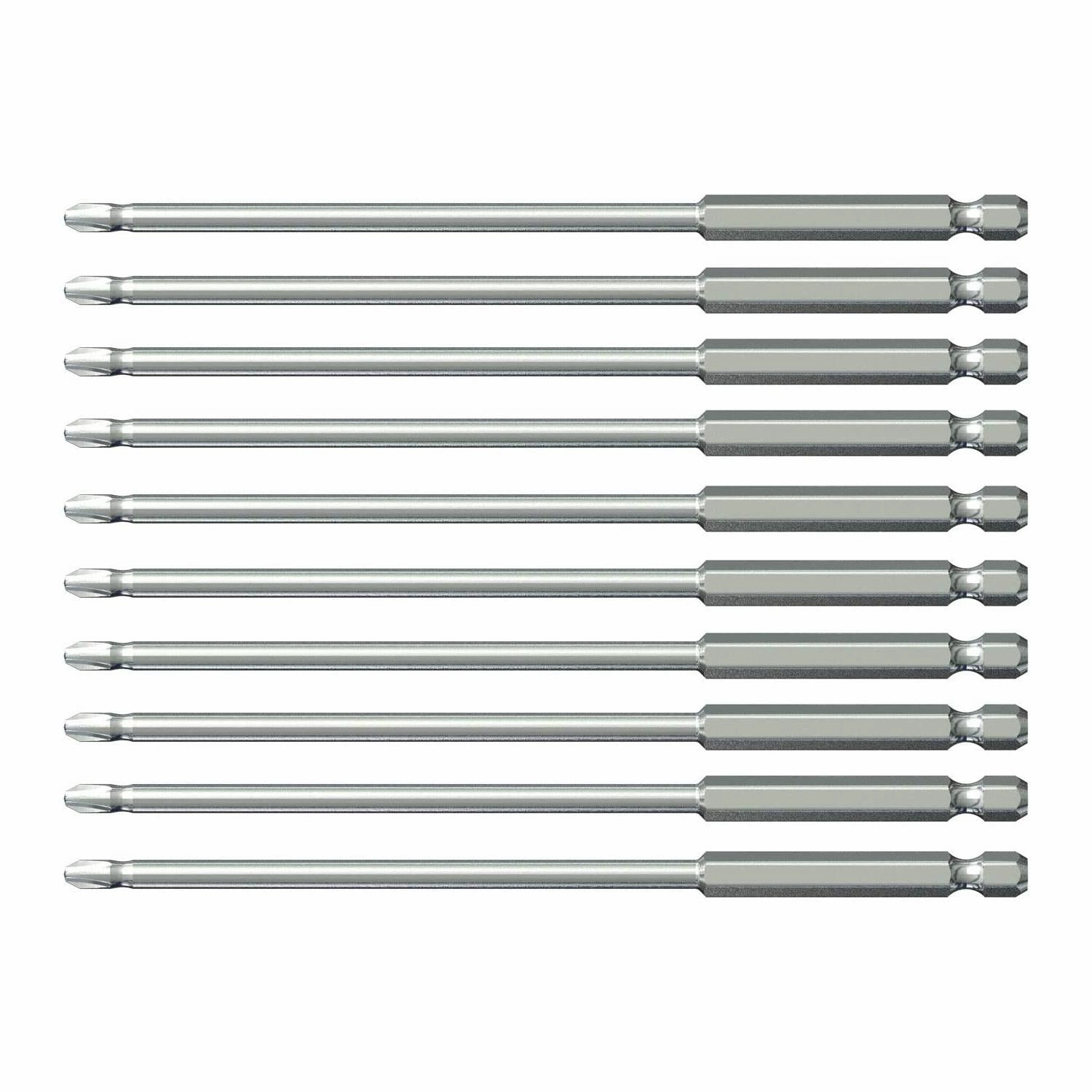 Vessel Tools NTPH2150P10K Neck Torsion Power Bits, PH2 x 150 mm, Bulk 10 Pc.