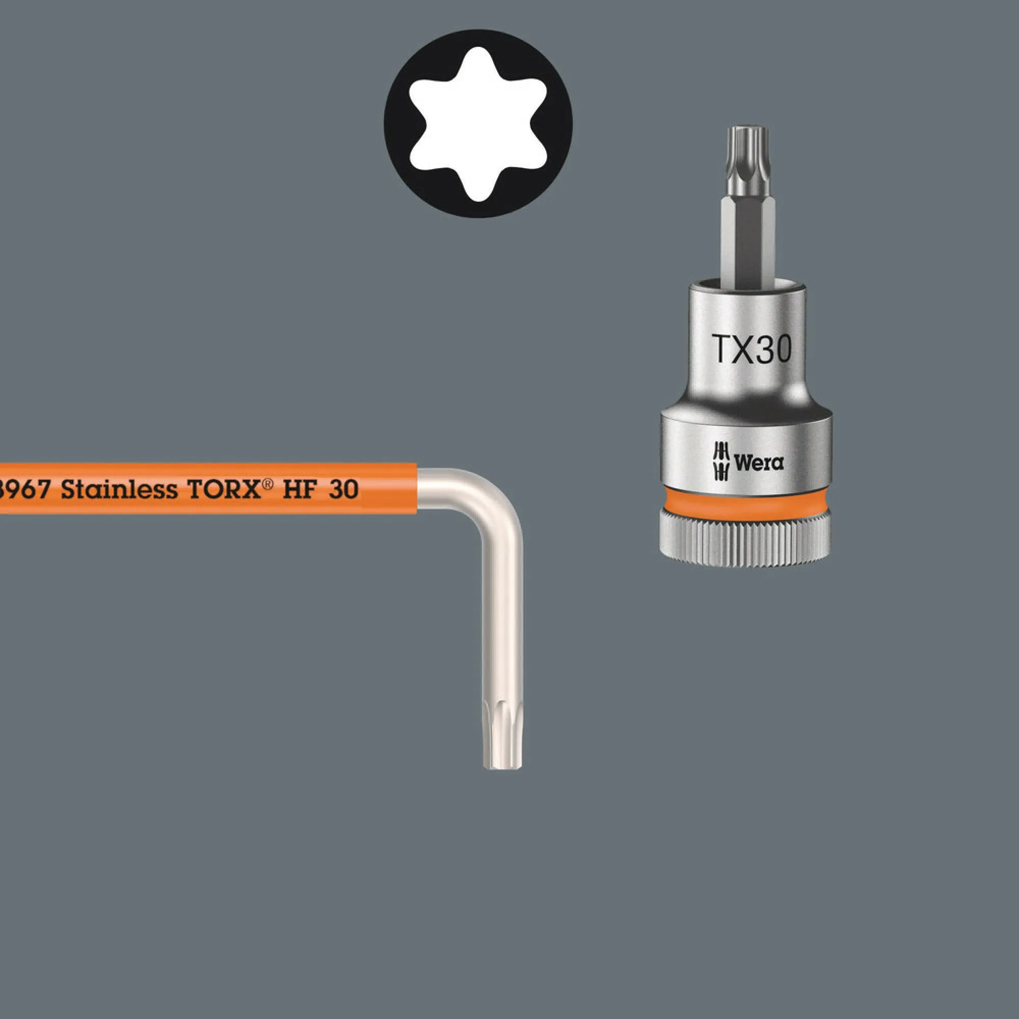 Wera 3967 SXL HF TORX L-key Multicolour with holding function, long, stainless, TX 15 x 123 mm
