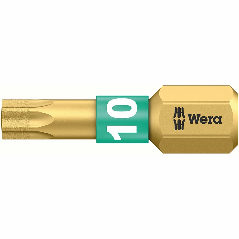 Wera 05134374001 1 BDC Diamond Coated TORX 10 Bit, 5 Piece
