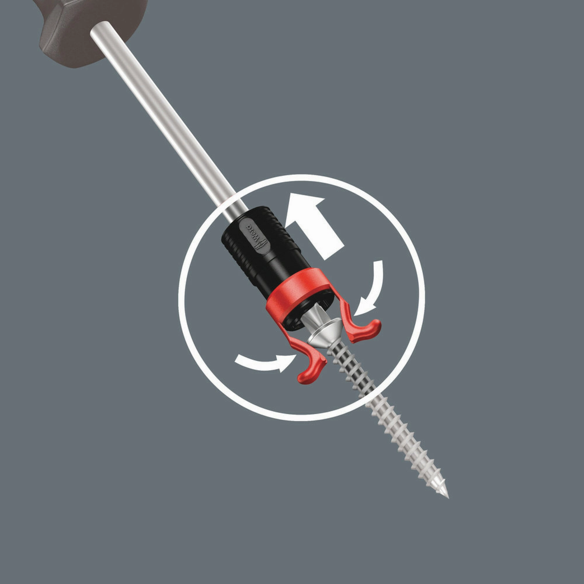 Wera 1441 SB Screw gripper attachment for screwdriver blades, long bits and L-keys, with holding function for screws, 4.5-6 x 41 mm