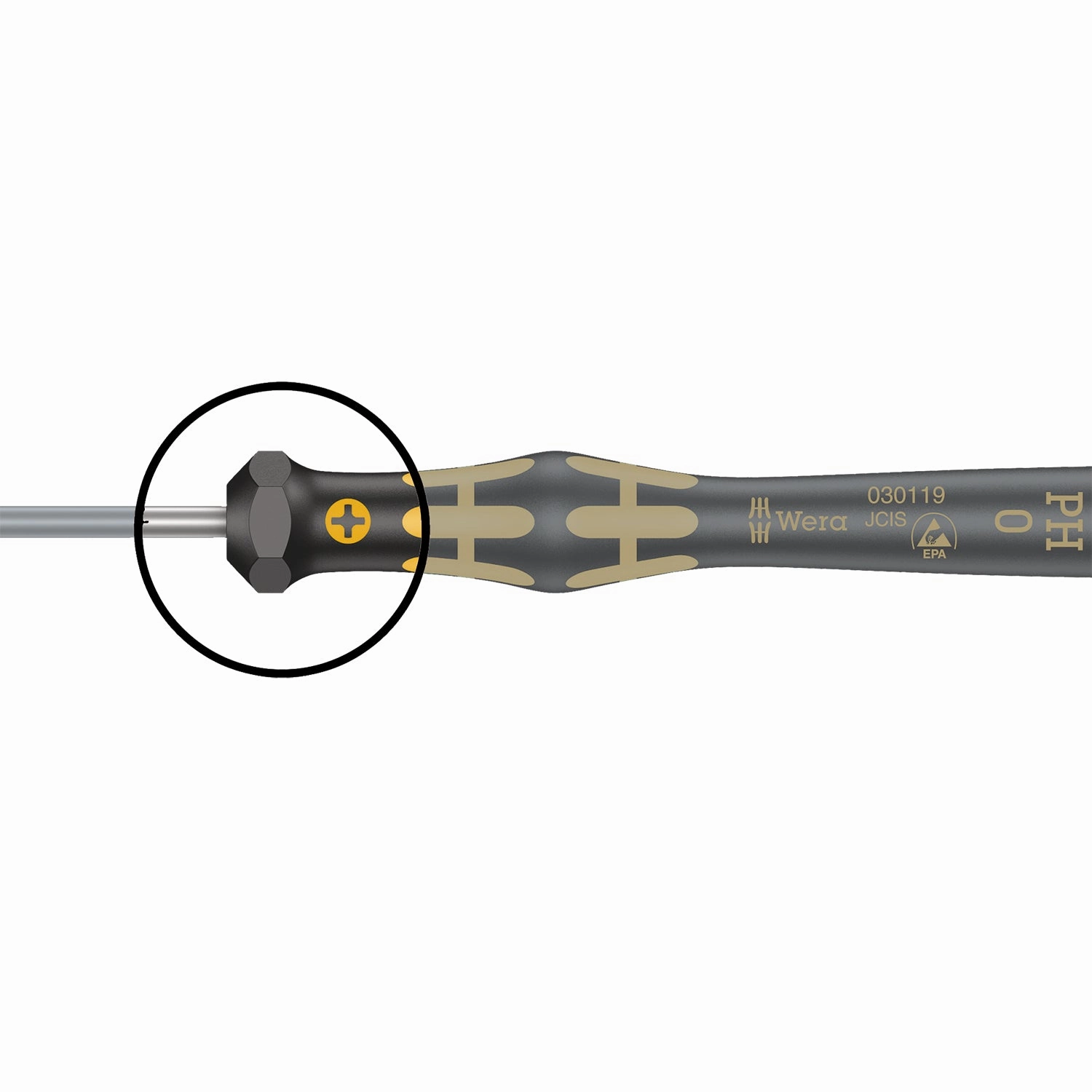 Wera 1567 TORX ESD Kraftform Micro screwdriver for TORX screws, TX 3 x 40 mm