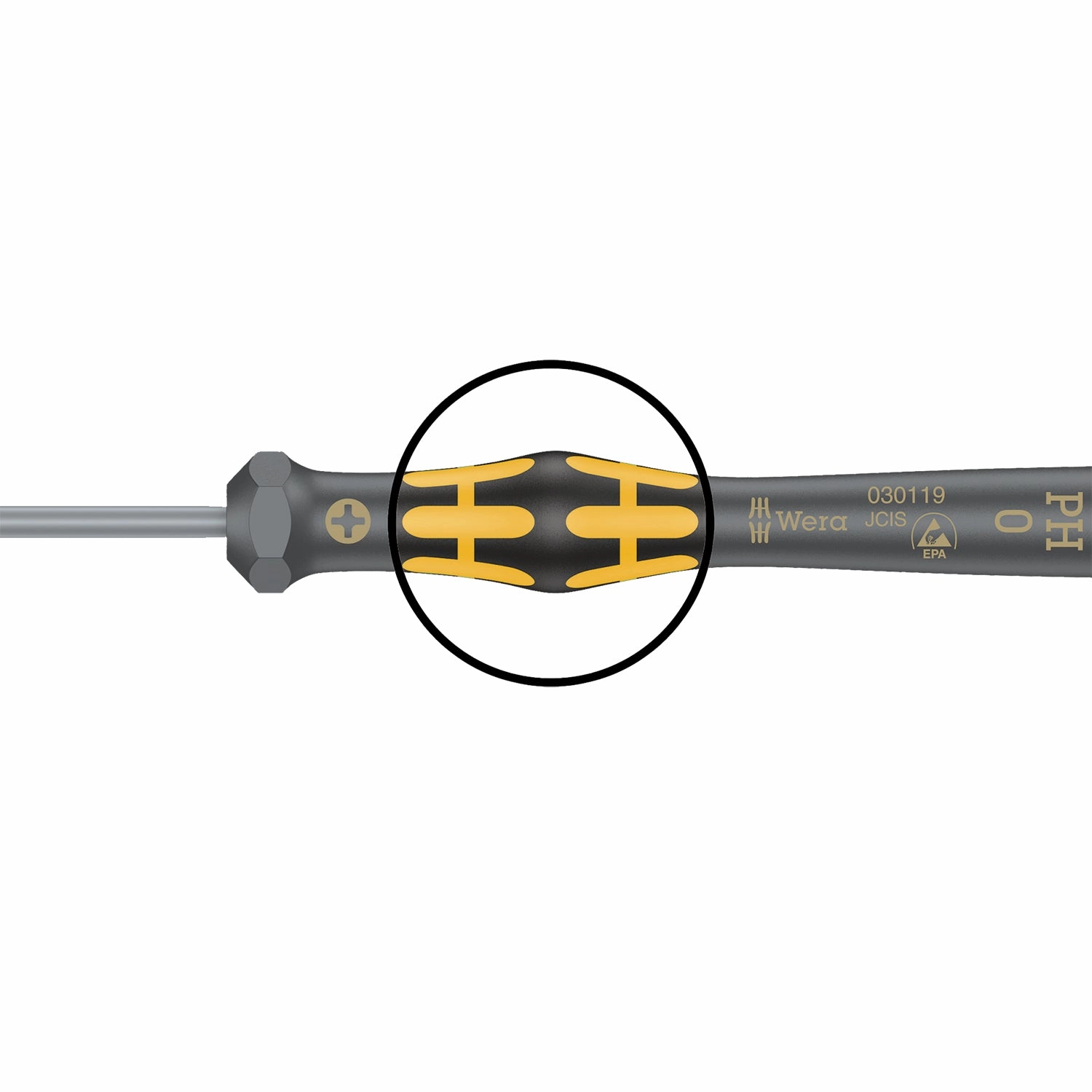 Wera 1567 TORX HF ESD Kraftform Micro screwdriver with holding function for TORX screws, TX 7 x 60 mm